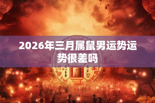 2026年三月属鼠男运势运势很差吗