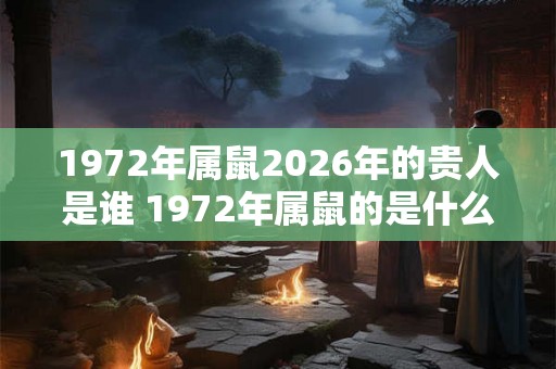 1972年属鼠2026年的贵人是谁 1972年属鼠的是什么命