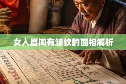 女人眉间有皱纹的面相解析
