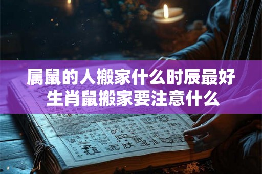 属鼠的人搬家什么时辰最好 生肖鼠搬家要注意什么 属鼠的人搬家什么时辰最好 生肖鼠搬家要注意什么