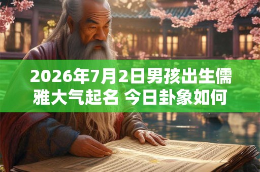 2026年7月2日男孩出生儒雅大气起名 今日卦象如何？