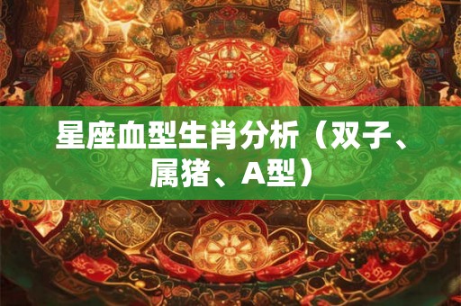 星座血型生肖分析（双子、属猪、A型）