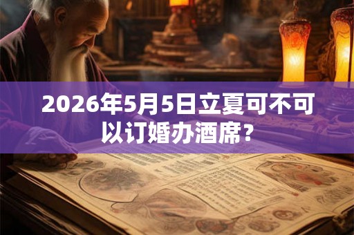 2026年5月5日立夏可不可以订婚办酒席？
