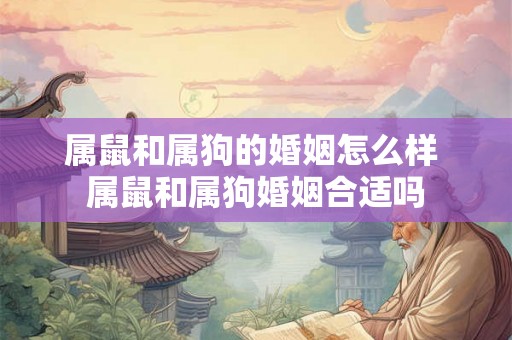 属鼠和属狗的婚姻怎么样 属鼠和属狗婚姻合适吗