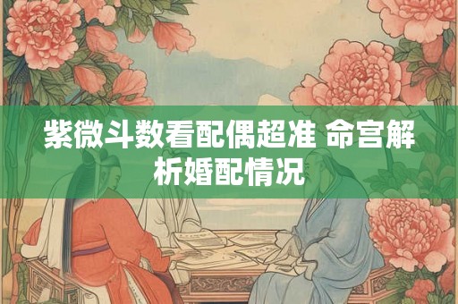 紫微斗数看配偶超准 命宫解析婚配情况