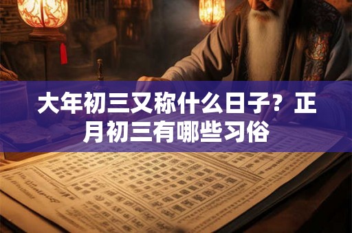 大年初三又称什么日子?正月初三有哪些习俗 大年初三又称什么日子?正月初三有哪些习俗