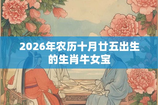 2026年农历十月廿五出生的生肖牛女宝