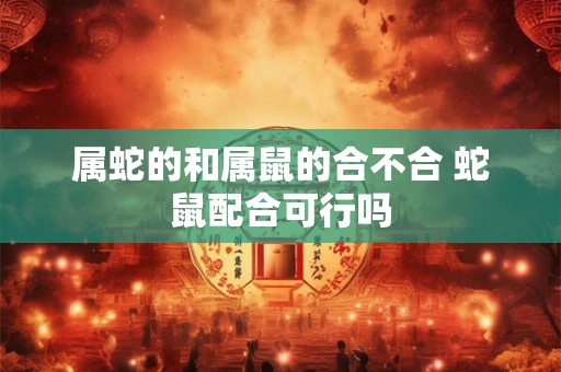 属蛇的和属鼠的合不合 蛇鼠配合可行吗