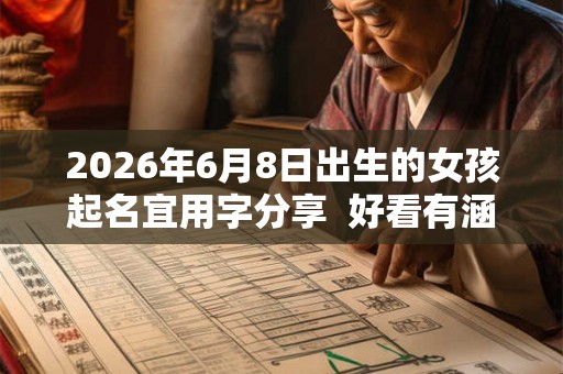 2026年6月8日出生的女孩起名宜用字分享 好看有涵养的名字推荐 2026年6月8日出生的女孩起名宜用字分享 好看有涵养的名字推荐