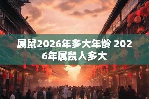 属鼠2026年多大年龄 2026年属鼠人多大 属鼠2026年多大年龄 2026年属鼠人多大