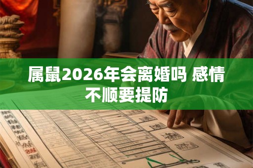 属鼠2026年会离婚吗 感情不顺要提防 属鼠2026年会离婚吗 感情不顺要提防