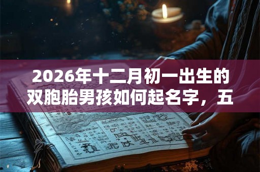 2026年十二月初一出生的双胞胎男孩如何起名字，五行属什么？