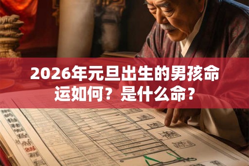 2026年元旦出生的男孩命运如何？是什么命？