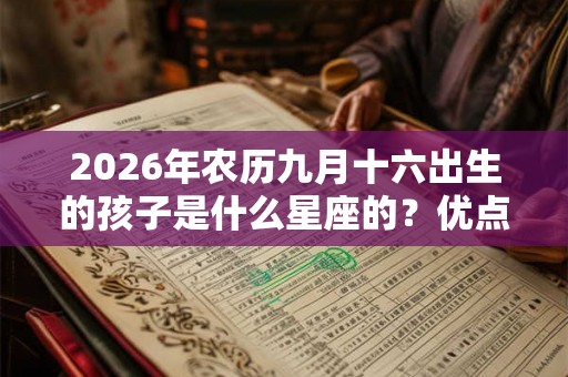 2026年农历九月十六出生的孩子是什么星座的？优点和缺点分别是什么？