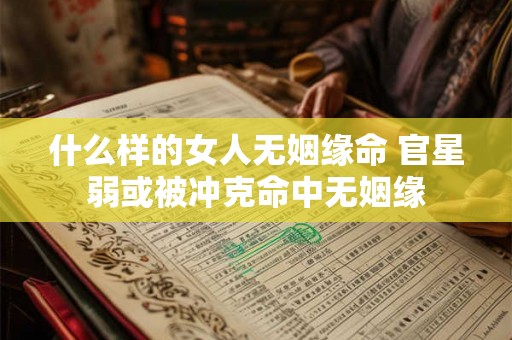 什么样的女人无姻缘命 官星弱或被冲克命中无姻缘