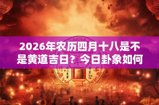 2026年农历四月十八是不是黄道吉日？今日卦象如何？