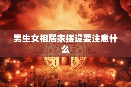 男生女相居家摆设要注意什么