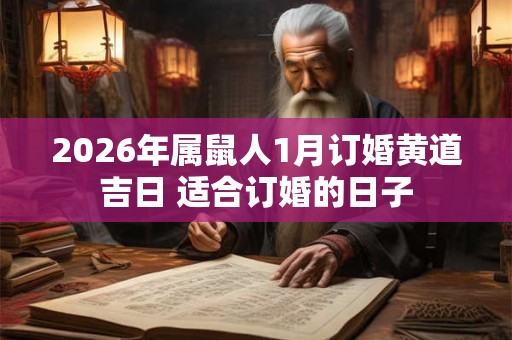 2026年属鼠人1月订婚黄道吉日 适合订婚的日子