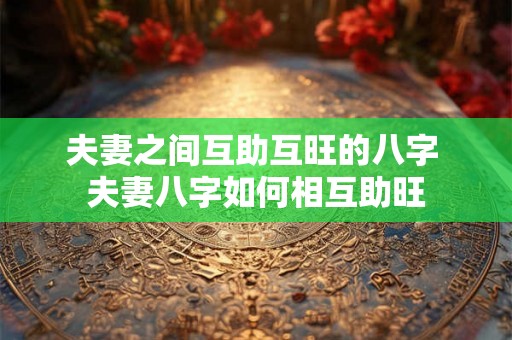 夫妻之间互助互旺的八字 夫妻八字如何相互助旺 夫妻之间互助互旺的八字 夫妻八字如何相互助旺