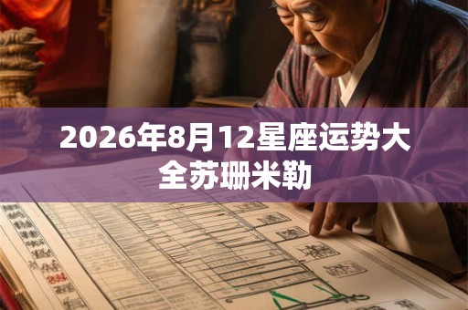 2026年8月12星座运势大全苏珊米勒