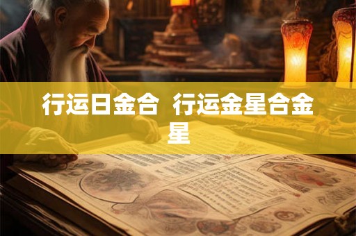 行运日金合  行运金星合金星