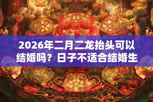 2026年二月二龙抬头可以结婚吗？日子不适合结婚生肖？