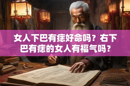 女人下巴有痣好命吗？右下巴有痣的女人有福气吗？
