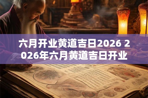 六月开业黄道吉日2026 2026年六月黄道吉日开业 六月开业黄道吉日2026 2026年六月黄道吉日开业
