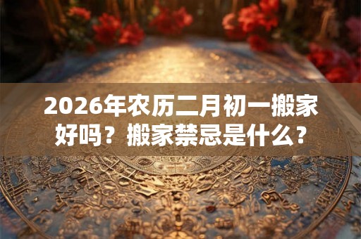 2026年农历二月初一搬家好吗?搬家禁忌是什么? 2026年农历二月初一搬家好吗?搬家禁忌是什么?