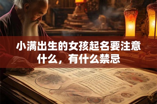 小满出生的女孩起名要注意什么，有什么禁忌