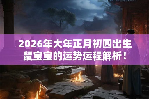 2026年大年正月初四出生鼠宝宝的运势运程解析! 2026年大年正月初四出生鼠宝宝的运势运程解析!
