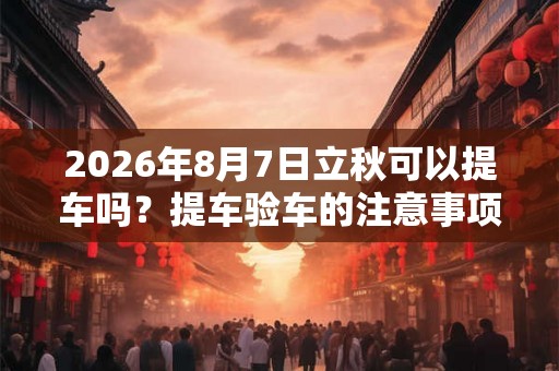 2026年8月7日立秋可以提车吗？提车验车的注意事项？