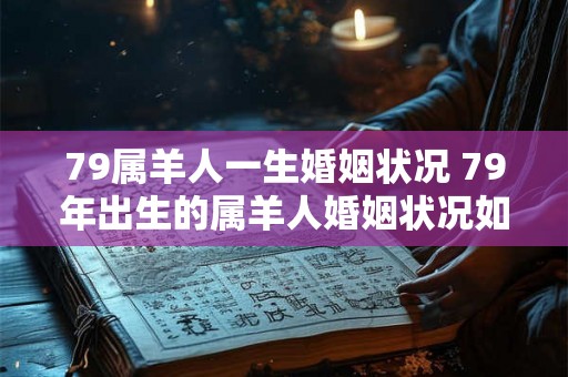 79属羊人一生婚姻状况 79年出生的属羊人婚姻状况如何或者说属羊人生肖79年的人一生中婚姻情况怎样 79属羊人一生婚姻状况 79年出生的属羊人婚姻状况如何或者说属羊人生肖79年的人一生中婚姻情况怎样