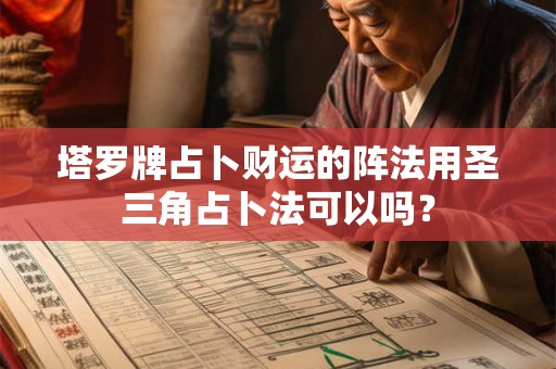 塔罗牌占卜财运的阵法用圣三角占卜法可以吗？