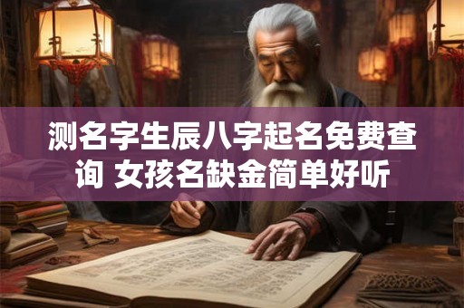 测名字生辰八字起名免费查询 女孩名缺金简单好听