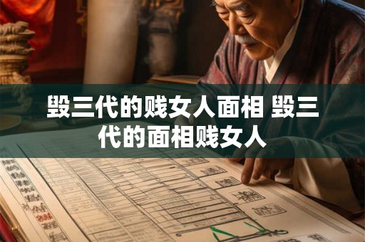 毁三代的贱女人面相 毁三代的面相贱女人