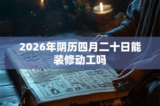2026年阴历四月二十日能装修动工吗