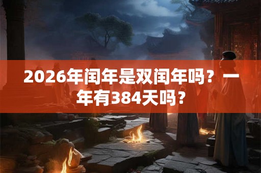 2026年闰年是双闰年吗？一年有384天吗？