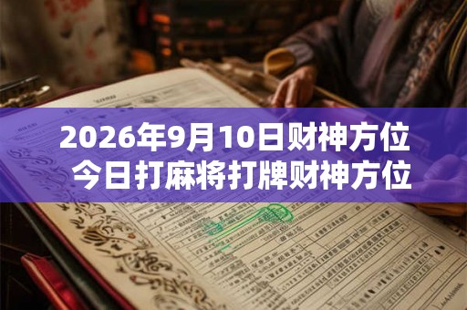 2026年9月10日财神方位  今日打麻将打牌财神方位