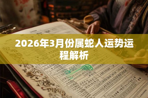2026年3月份属蛇人运势运程解析