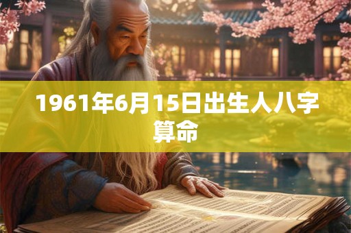 1961年6月15日出生人八字算命