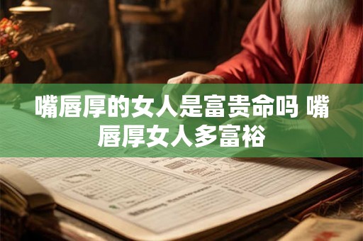 嘴唇厚的女人是富贵命吗 嘴唇厚女人多富裕