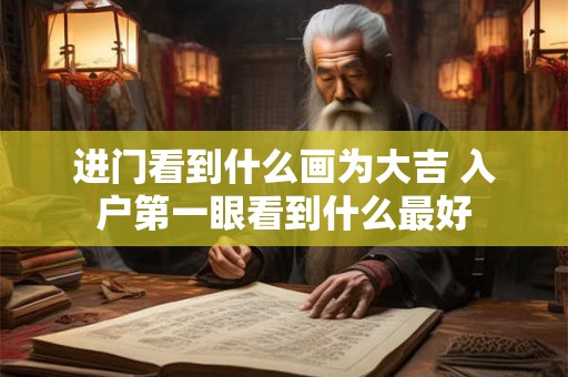 进门看到什么画为大吉 入户第一眼看到什么最好