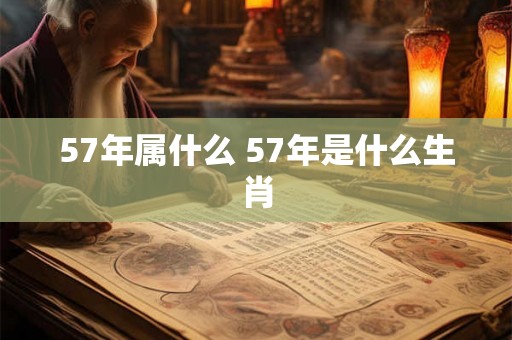 57年属什么 57年是什么生肖