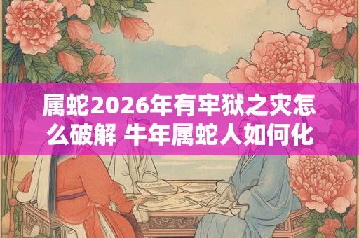 属蛇2026年有牢狱之灾怎么破解 牛年属蛇人如何化解灾难 属蛇2026年有牢狱之灾怎么破解 牛年属蛇人如何化解灾难