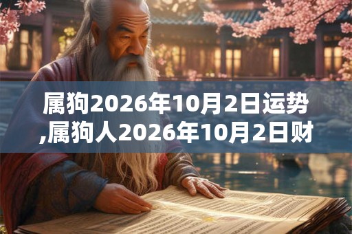 属狗2026年10月2日运势,属狗人2026年10月2日财运,生肖狗2026年10月2日运势