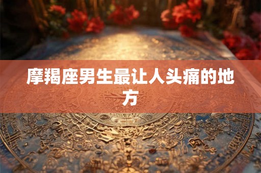 摩羯座男生最让人头痛的地方