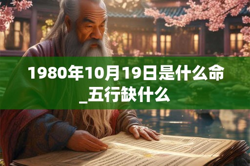 1980年10月19日是什么命_五行缺什么