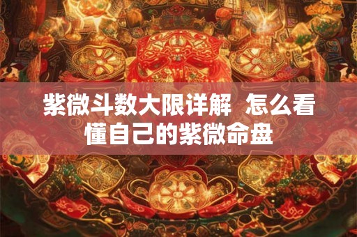紫微斗数大限详解  怎么看懂自己的紫微命盘