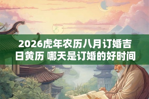2026虎年农历八月订婚吉日黄历 哪天是订婚的好时间